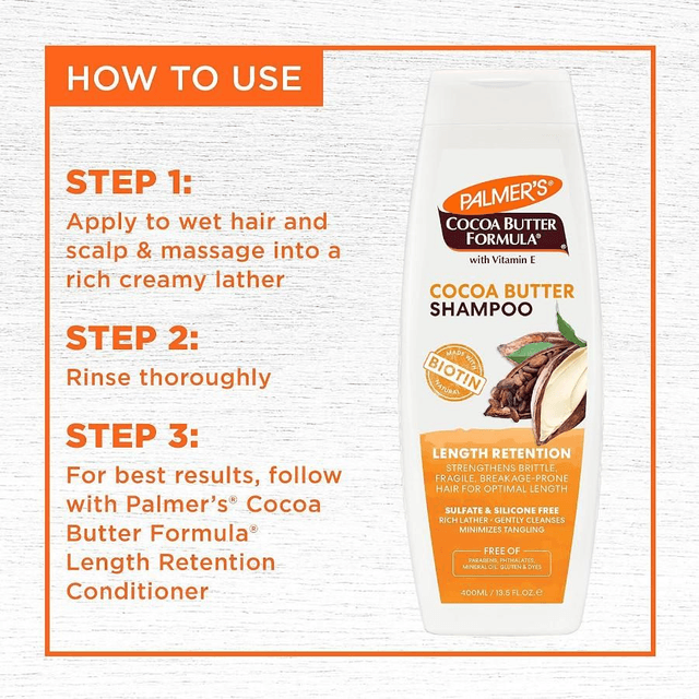 Palmer's Cocoa Butter Formula Cocoa Butter Length Retention Shampoo 