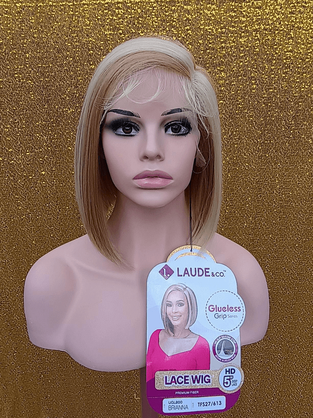 Fixed Side Part Lace Front Mixed Blonde Bob With Baby Hair