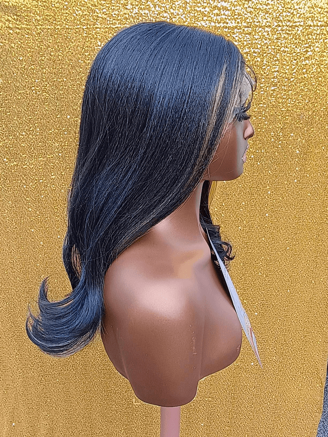 Multipart Lace Front Blueberry and Blonde Wig With Baby Hair