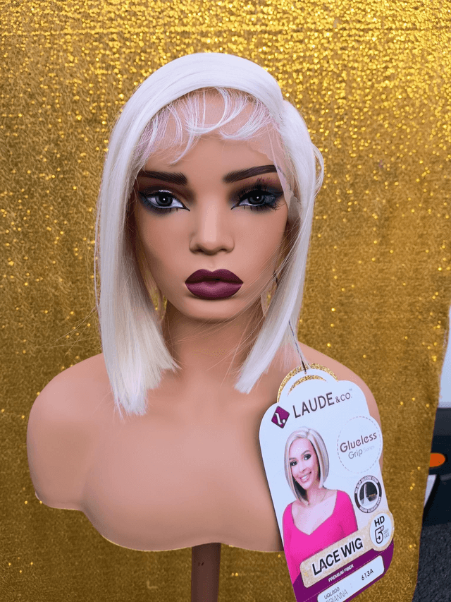 Fixed Side Part Lace Front Light Blonde Bob With Baby Hair