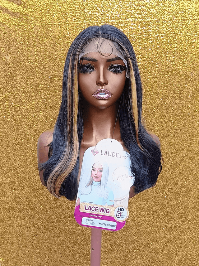 Multipart Lace Front Blueberry and Blonde Wig With Baby Hair