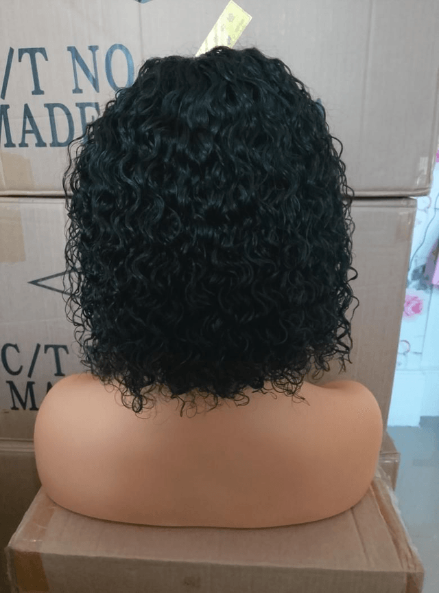 100% Human Hair C Part Lace Wig Curly 